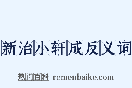 新治小轩成反义词是什么意思的图片